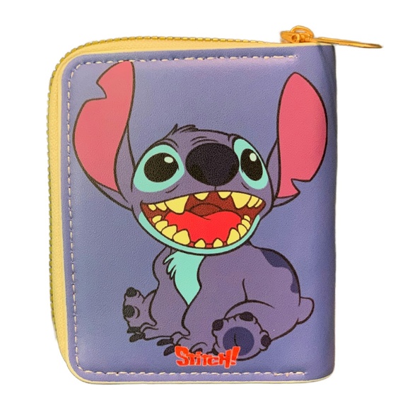 Stitch Faux Leather 4" Wallet Zipper Coin Pocket Credit Card Slot New - Picture 6 of 8